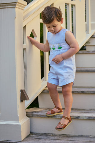 Vintage Shortall - Sailboat Applique - FINAL SALE
