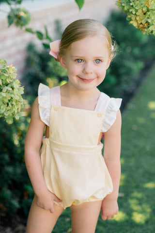 *PRE-ORDER* Girls Pima Knit Sunbubble - Yellow Stripe