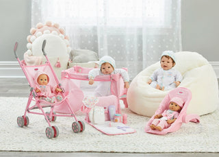 Pink Hearts Pack & Play Crib