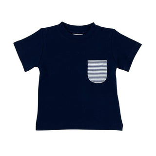 Pima Knit Pocket T-shirt - Navy