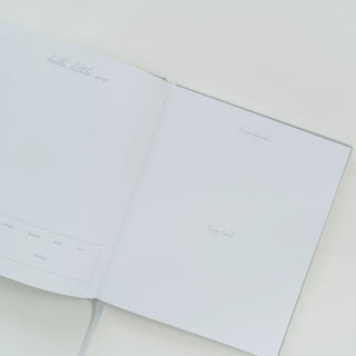 Linen Baby Memory Book - Blue