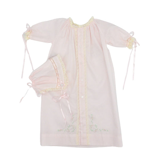 Girls Carter Daygown with Flower Hand-embroidery