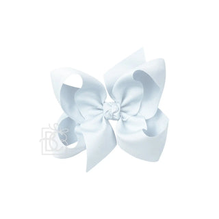 Grosgrain Double Knot Hair Bow - Powder Blue