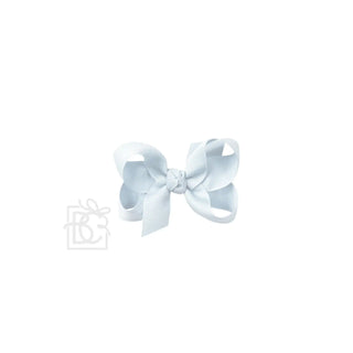 Grosgrain Double Knot Hair Bow - Powder Blue