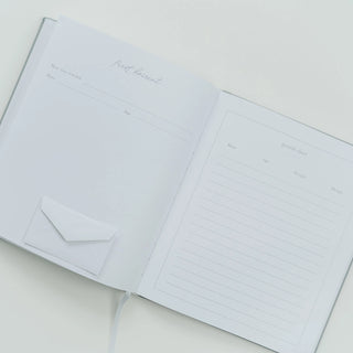 Linen Baby Memory Book - Blue