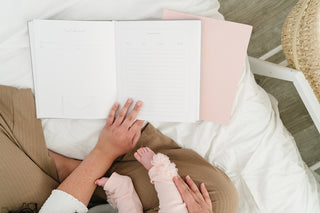 Linen Baby Memory Book - Blush