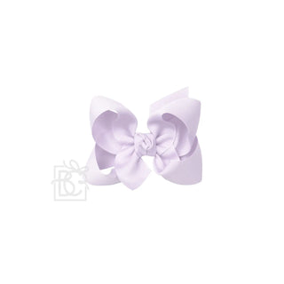 Grosgrain Double Knot Hair Bow - Powder Orchid