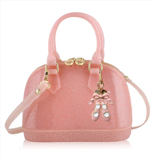 Cate Handbag with Ballet Charm - Light Pink Sparkle