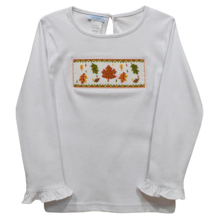 Smocked Fall Leaves T-shirt - FINAL SALE