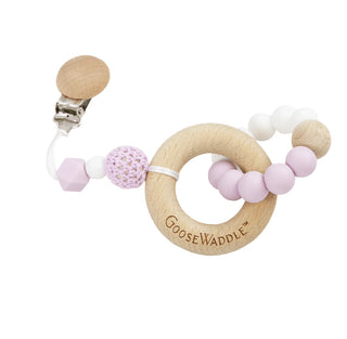 Wooden and Silicone Teether - Lavender