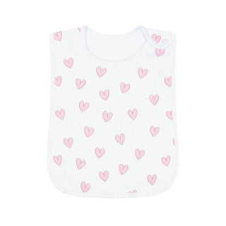 Pink Heart Feeding Bib