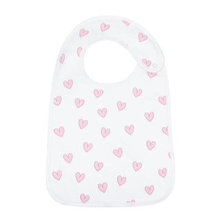 Pink Heart Feeding Bib