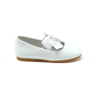 Pauline Bow Leather Flat