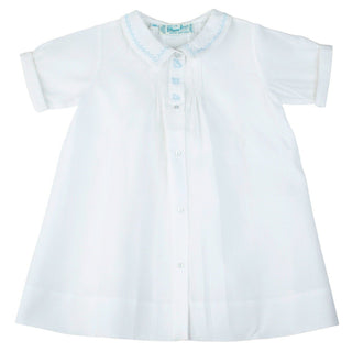 Boys Train Embroidery Folded Daygown