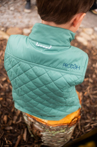 *PRE-ORDER* Boys Pro Quilted Vest - Smoke Pine