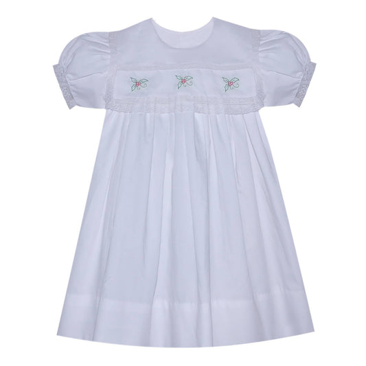 Laura Beth Dress with Hollies - FINAL SALE