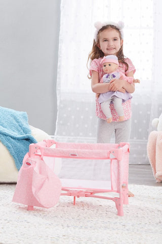 Pink Hearts Pack & Play Crib