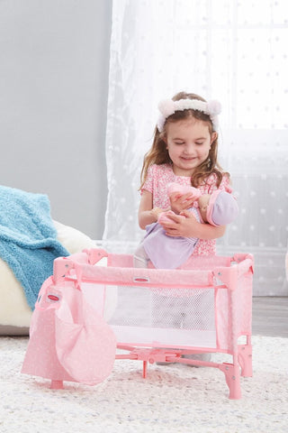 Pink Hearts Pack & Play Crib