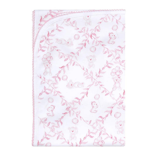Pink Bears Trellace Blanket