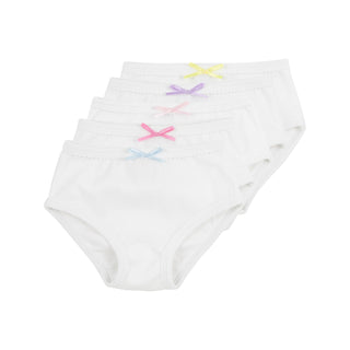 Pippy's Underpinnings Set - Worth Avenue White with Bows (5 pack)