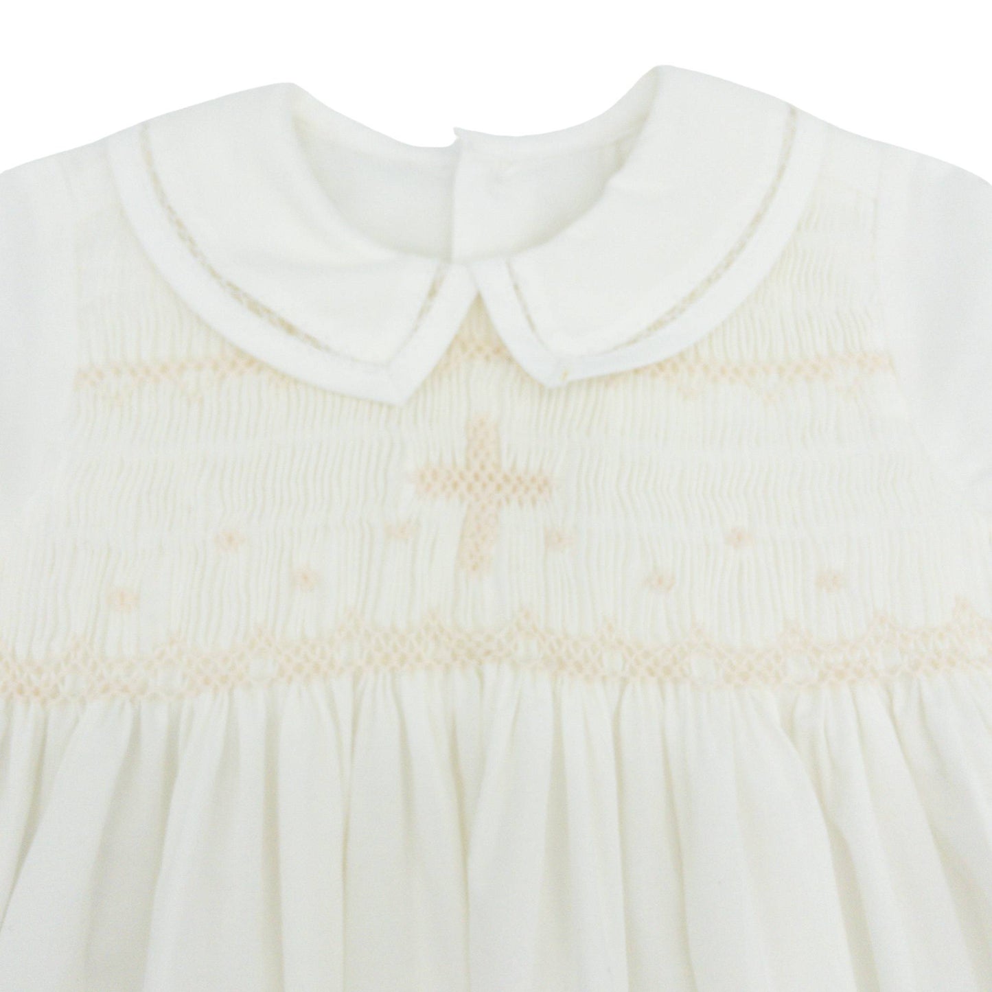 Boys Riley Baptism Gown with Smocked Cross