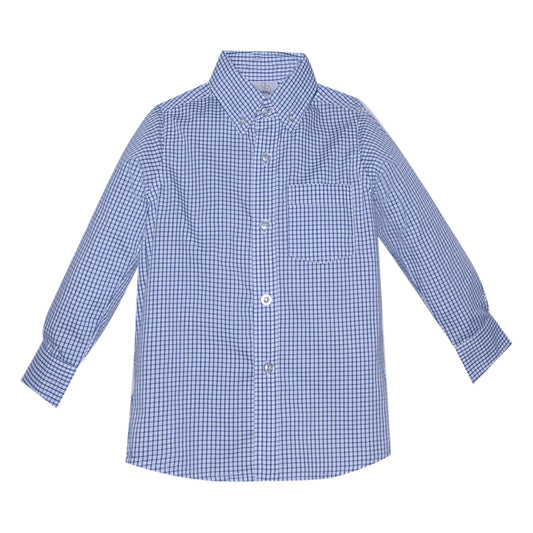 Arthur Brother Button Down Shirt - Blue Windowpane