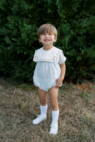 Boys Christian Bubble with Embroidery - Wreaths