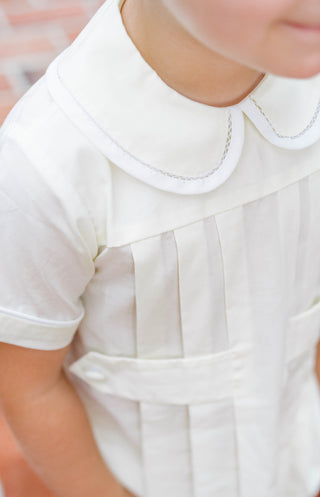 Andrew Heirloom Short Set - Yellow with White