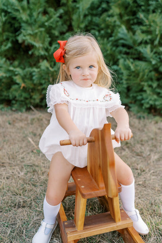 Girls Hope Chest Bubble with Embroidery - Wreaths