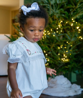 Girls Hope Chest Bubble with Embroidery - Wreaths