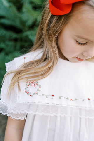 Hope Chest Dress with Embroidery - Wreaths