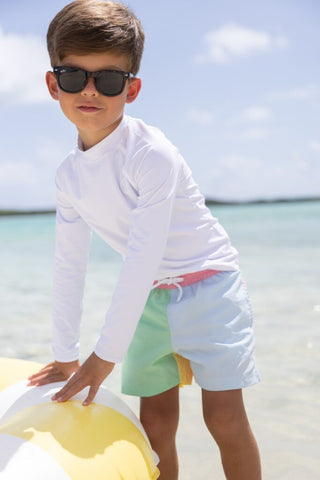 Walker's Wave Swim Shirt (UPF 35+) - Worth Avenue White