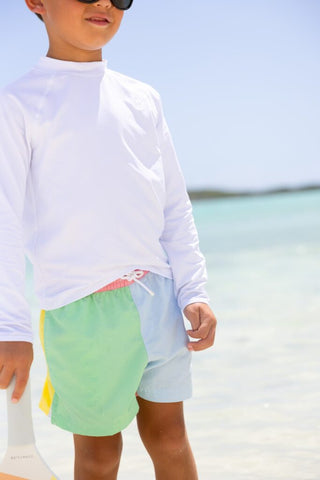 Walker's Wave Swim Shirt (UPF 35+) - Worth Avenue White