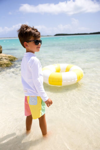 Walker's Wave Swim Shirt (UPF 35+) - Worth Avenue White