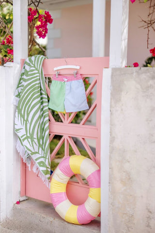 Country Club Swim Trunks - Colorblock (Grace Bay Green)