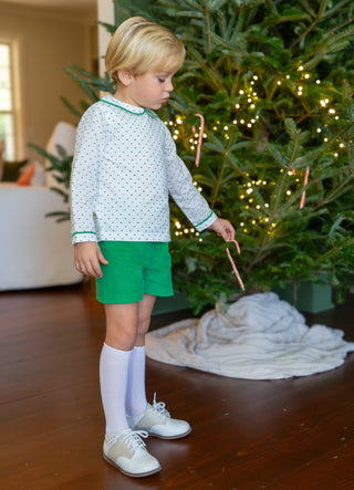Sibley Short Set (Swiss Dot) - Mistletoe Green