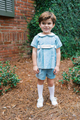 Benton Short Set (Velveteen) - Beaufort Blue