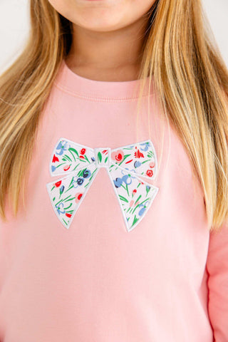 Puff Sleeve Cassidy Crewneck - Sandpearl Pink