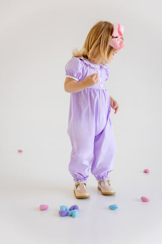 Olivia Ruth Romper - Lauderdale Lavender