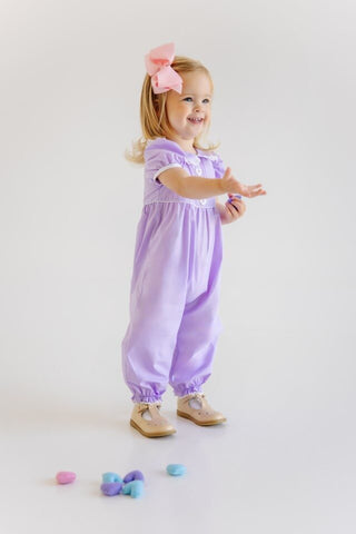 Olivia Ruth Romper - Lauderdale Lavender