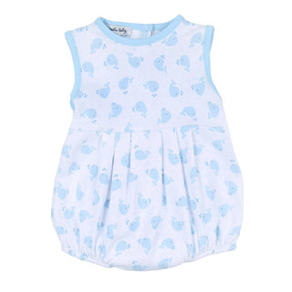 Sweet Whales Printed Sleeveless Bubble