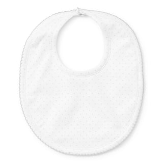 Printed Bib - White with Silver Dots