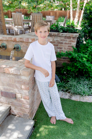 Boys Beckett Pima Knit Lounge Pant - Jumping Trout