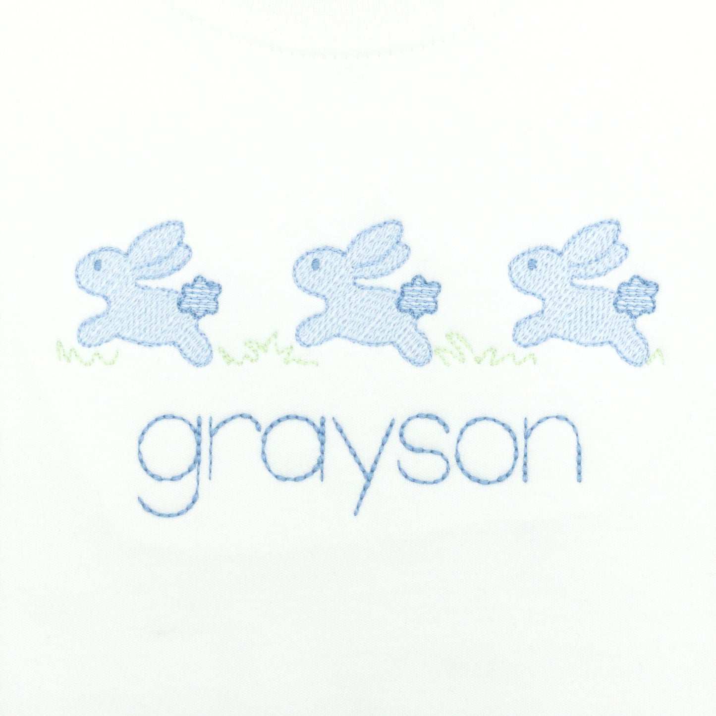 Bunny Trio Design with Name Monogram