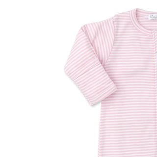 Basic Ribbed Footie - Pink Simple Stripes