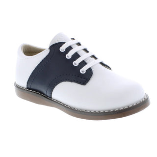 Cheer Saddle Oxford Shoe - White with Navy - FINAL SALE
