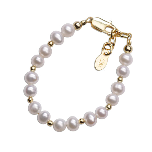 "Brynn" - 14K Gold Plated Pearl Bracelet