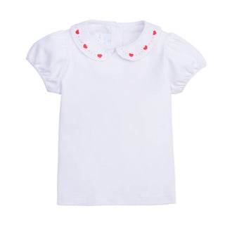 Embroidered Hearts Peter Pan Top - FINAL SALE