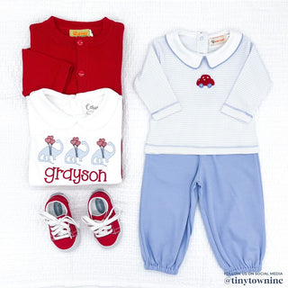 Boys Round Peter Pan Collar Shirt with Long-sleeves