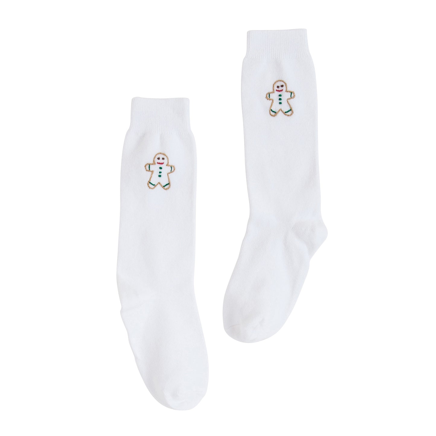 Gingerbread Embroidered Knee-High Socks (Unisex)